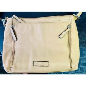 Tignanello Tan Leather Handbag. Some Wear As Seen In Pics